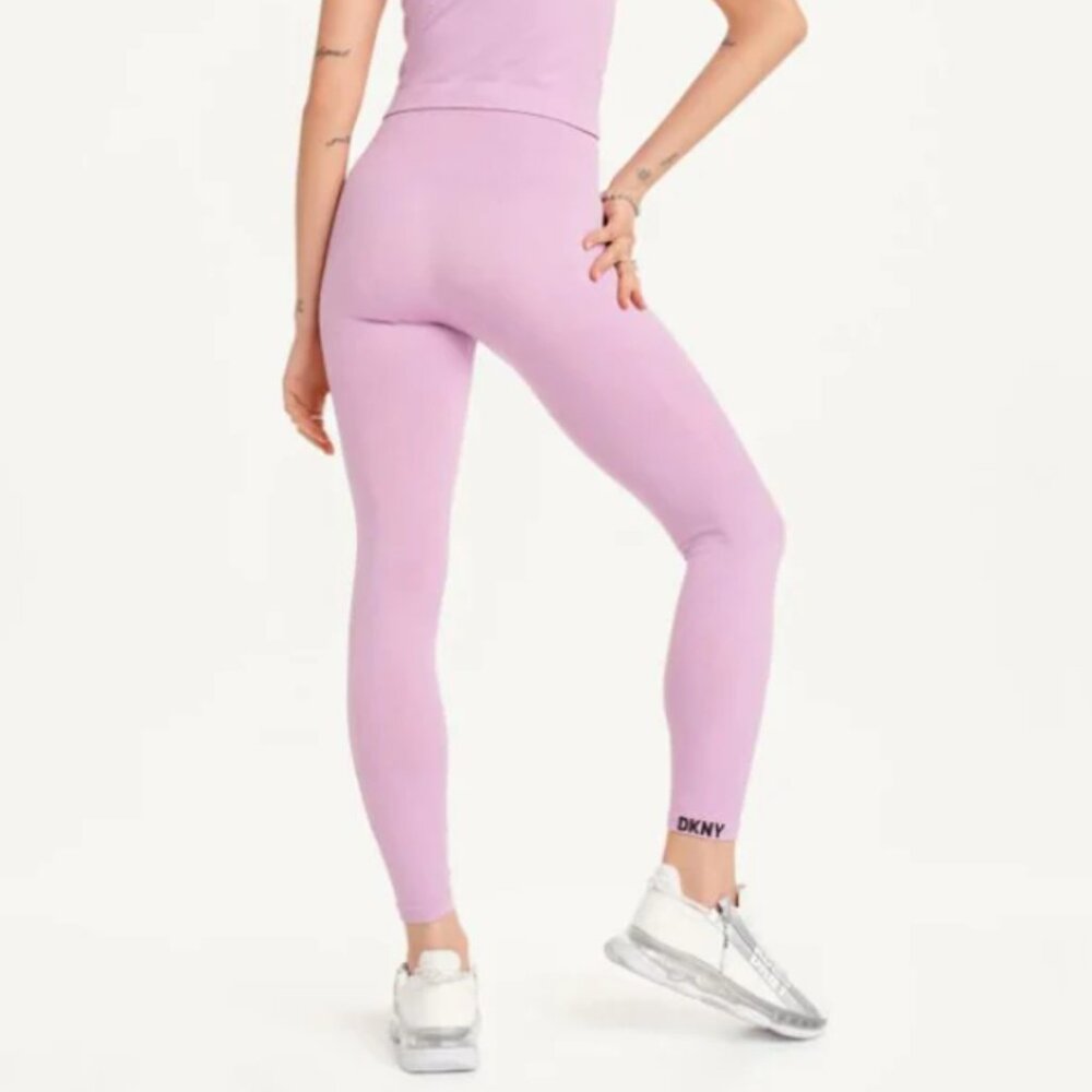 NWT DKNY Sport Twill Seamless Lavender Leggings Size XL
